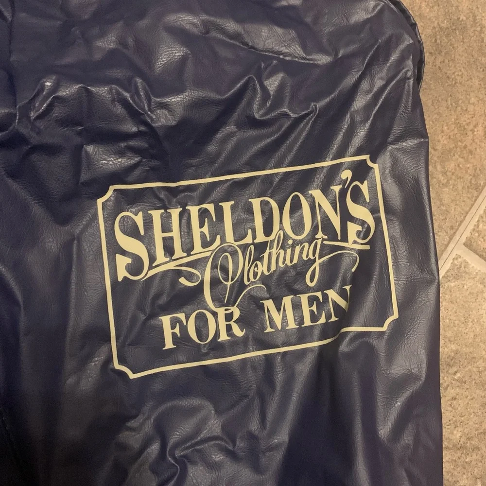 Sheldon’s Clothing For Men Blue Nylon Garment Bag with Hanger